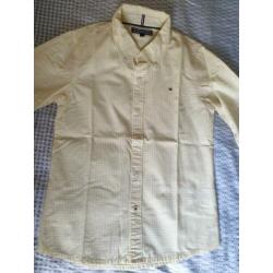 Overhemd Tommy Hilfiger lichtgeel geruit mt. 128