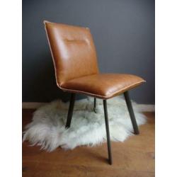 Set van 2 Eetkamerstoel Montana gerecycled leer DTP import