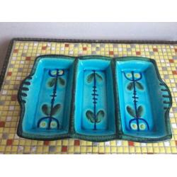 Schaal, Faenza, Flora Holland, vintage