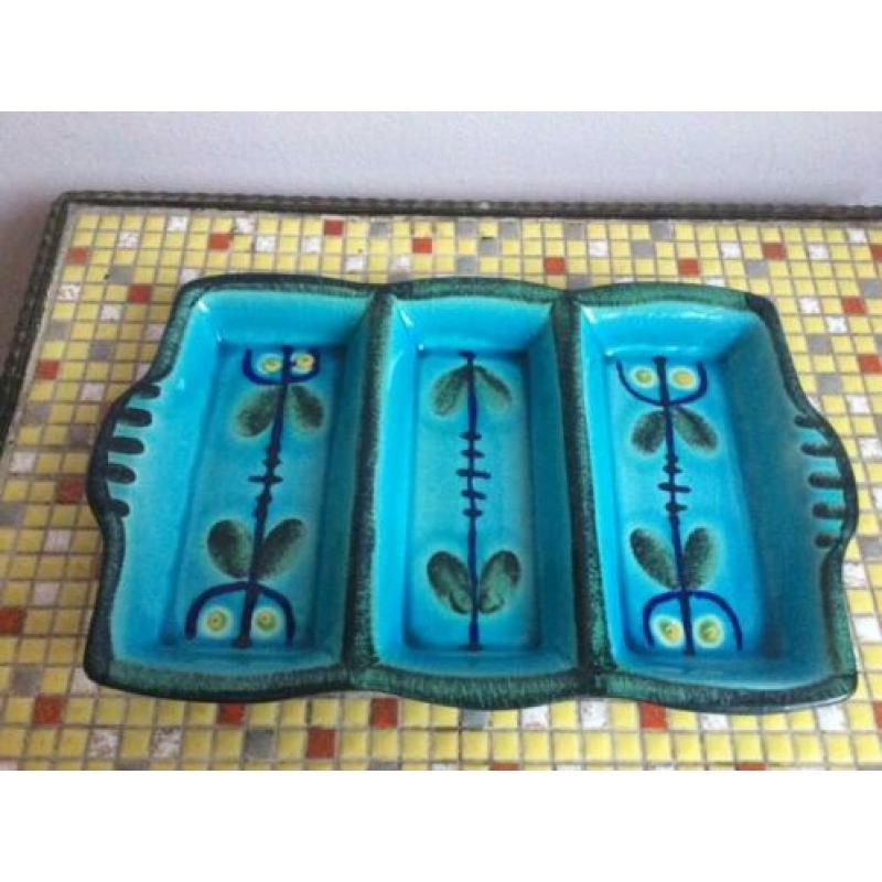 Schaal, Faenza, Flora Holland, vintage