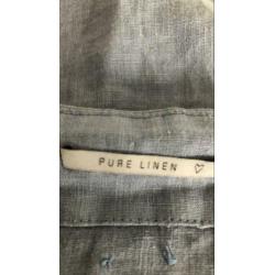 SOliver linnen jurk licht blauw mt 44