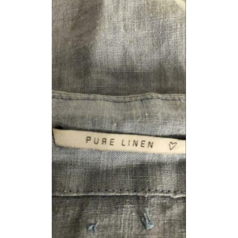 SOliver linnen jurk licht blauw mt 44