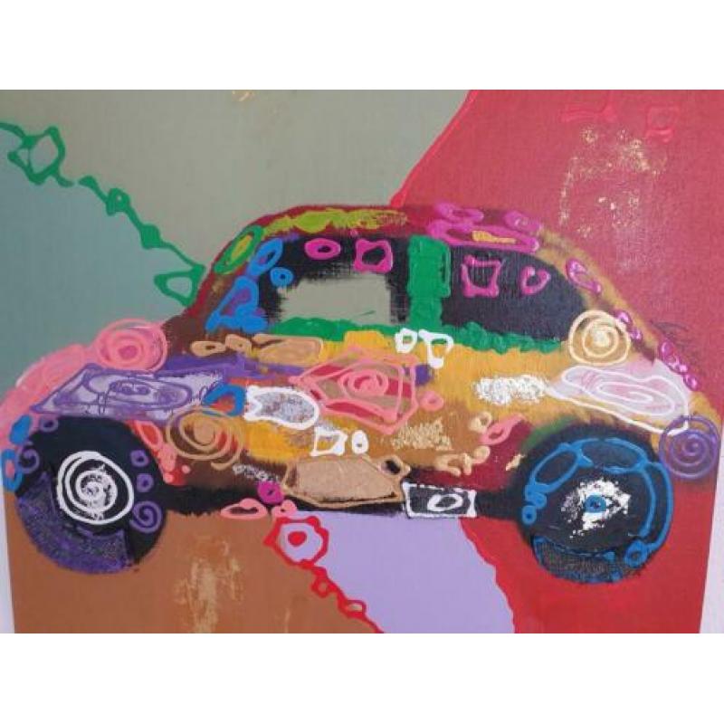 Te koop: Olieverf schilderij, VW KEVER