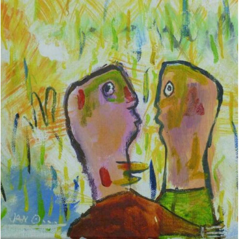 Schilderij Jan Oosterman 'Rendez-Vous' 1995