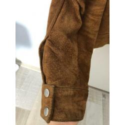Mango GENUINE LEATHER - leren jas maat s