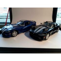 Bburago 2 x Dodge Viper Modelauto miniatuurauto 1:24