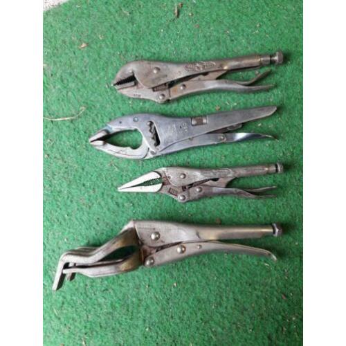 Set van 4 griptangen / lastangen