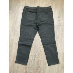 Dames broek zwart leatherlook, grote maat, Samoon Mt 48