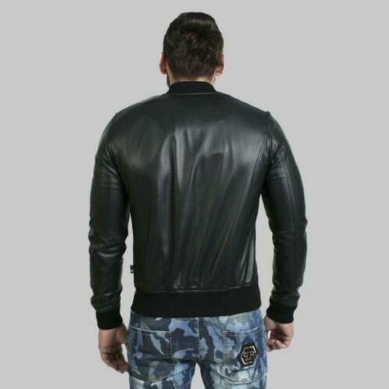Philipp Plein bomber jack leren jas Serge maat M nieuw