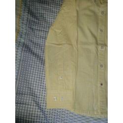 Overhemd Tommy Hilfiger lichtgeel geruit mt. 128