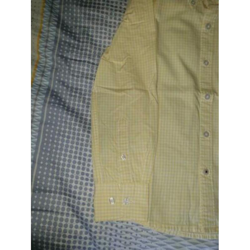 Overhemd Tommy Hilfiger lichtgeel geruit mt. 128