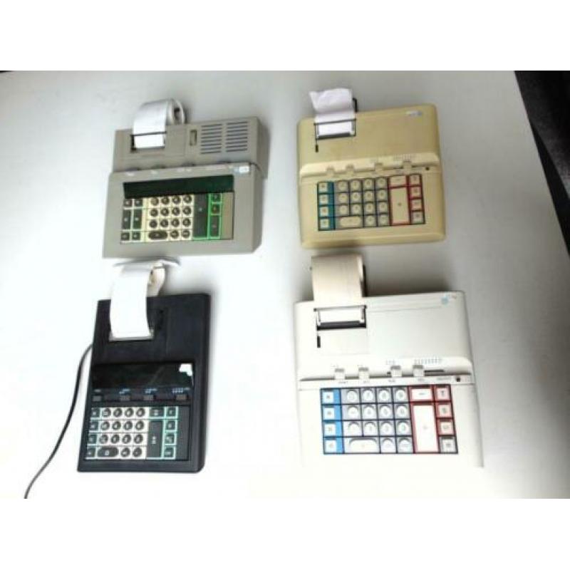 4x Olivetti elektronische rekenmachines