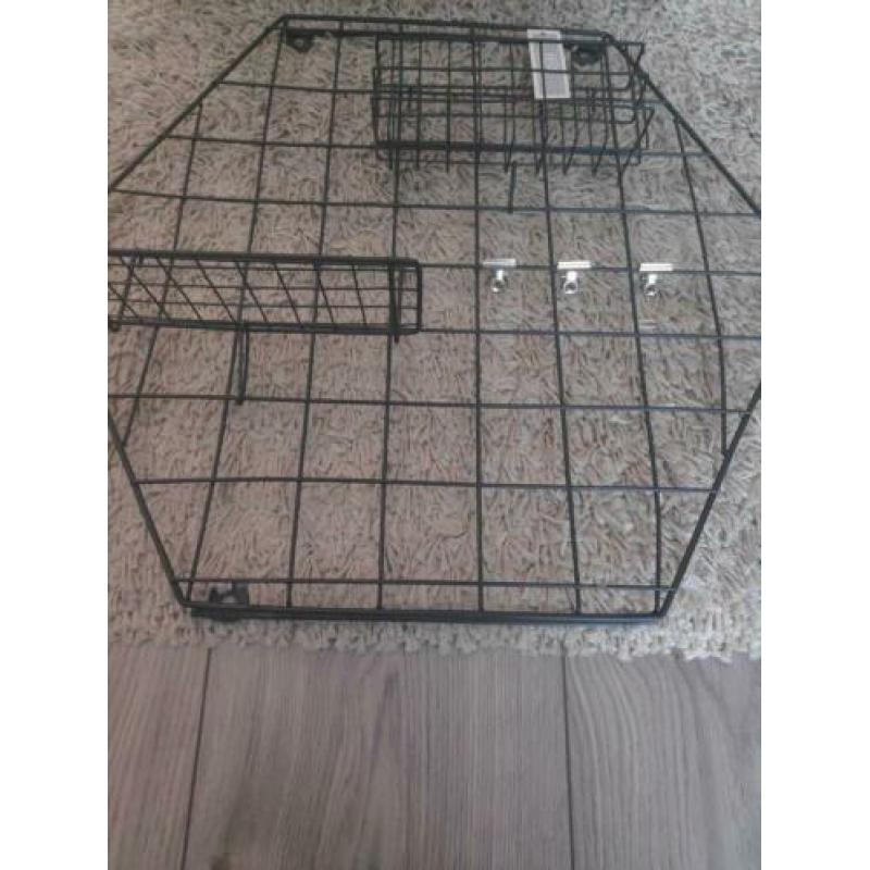 Wandrek metaal zwart 50x50 cm h&s collectie incompleet nieuw