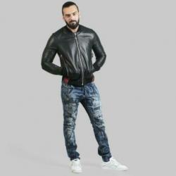 Philipp Plein bomber jack leren jas Serge maat M nieuw
