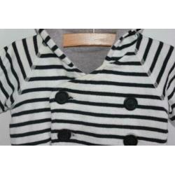 Marineblauw-ecru jasje van Petit Bateau maat 62 (8915)