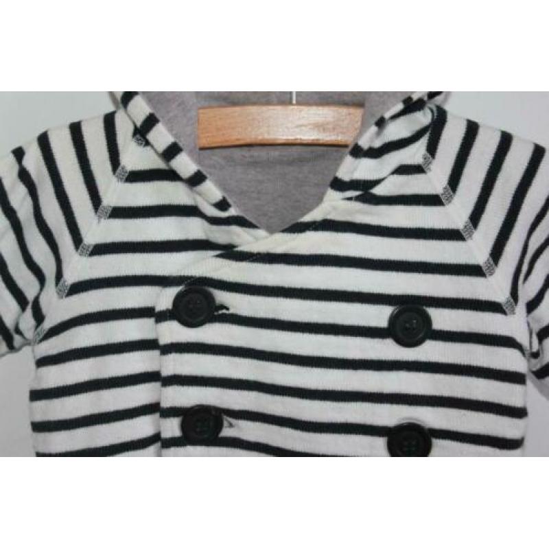 Marineblauw-ecru jasje van Petit Bateau maat 62 (8915)