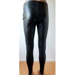 Pu leer stretch broek, mt 36 TREND one