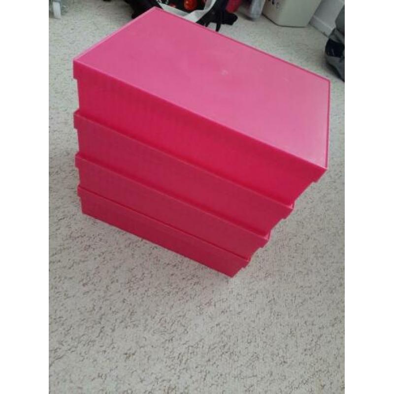 Opberg boxen roze