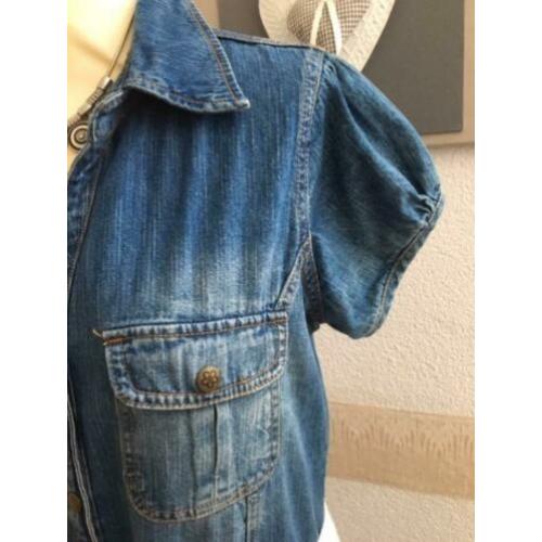 spijkerjurk dames met witte riem 40