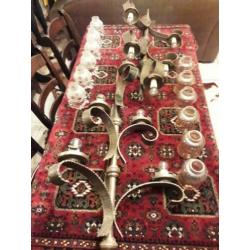 verlichting , antiek franse wandlamp ( 2 stuks te koop )