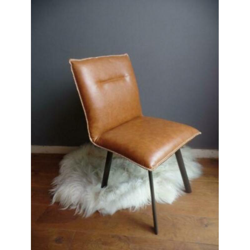 Set van 2 Eetkamerstoel Montana gerecycled leer DTP import