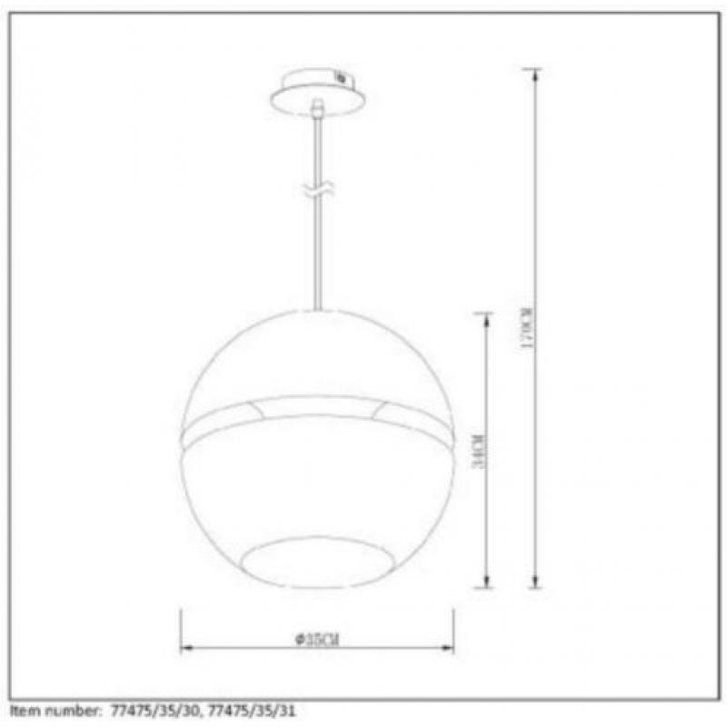 Hanglamp witte bol