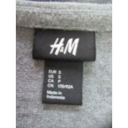 H&M grijs katoenen dun net vest maat S