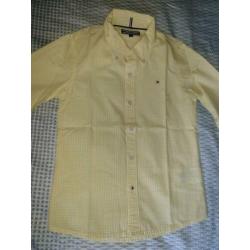 Overhemd Tommy Hilfiger lichtgeel geruit mt. 128