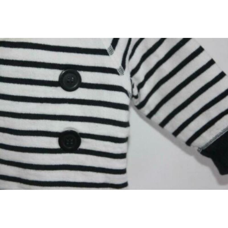 Marineblauw-ecru jasje van Petit Bateau maat 62 (8915)