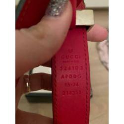 Originele gucci riem rood met ribbellogo