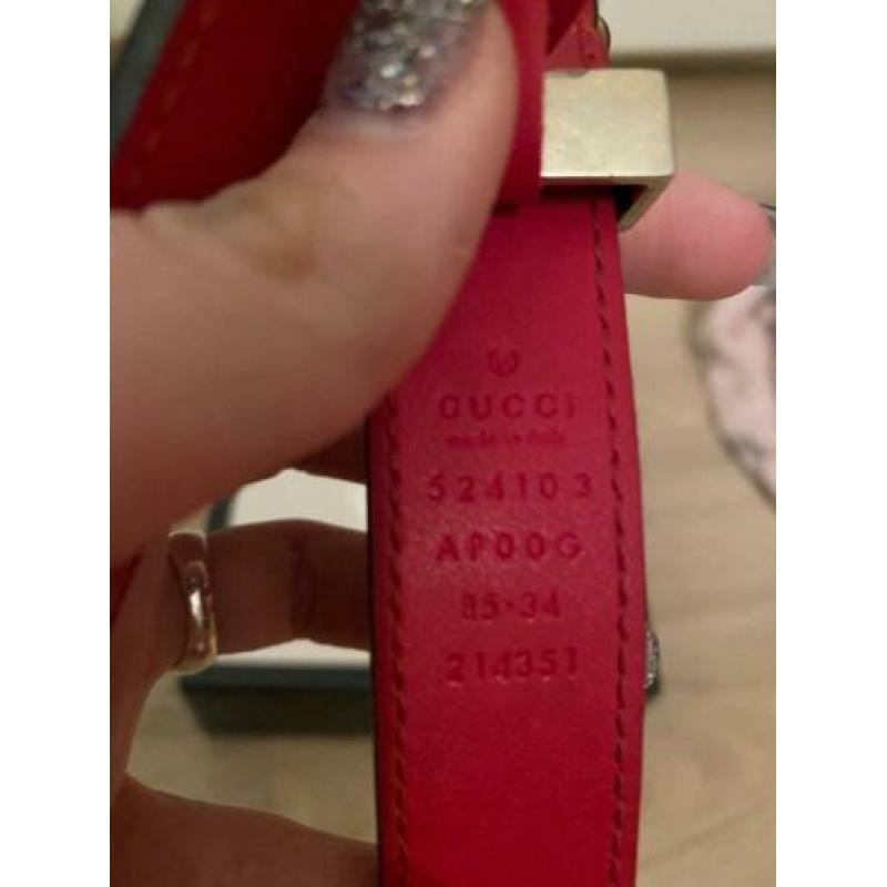 Originele gucci riem rood met ribbellogo