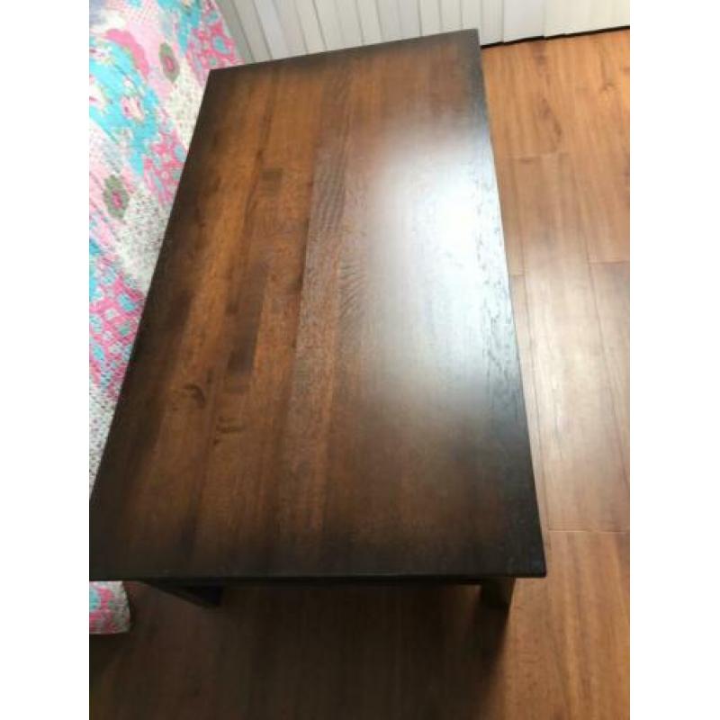 Massief eiken salontafel 140 75 cm 4 laadjes