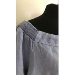 SOliver linnen jurk licht blauw mt 44