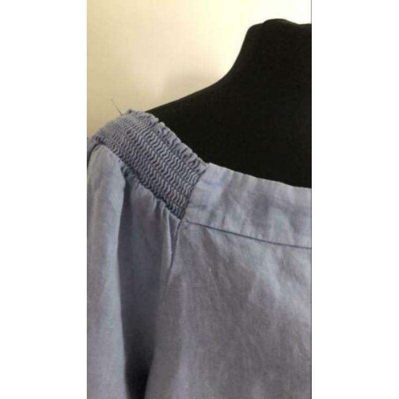 SOliver linnen jurk licht blauw mt 44