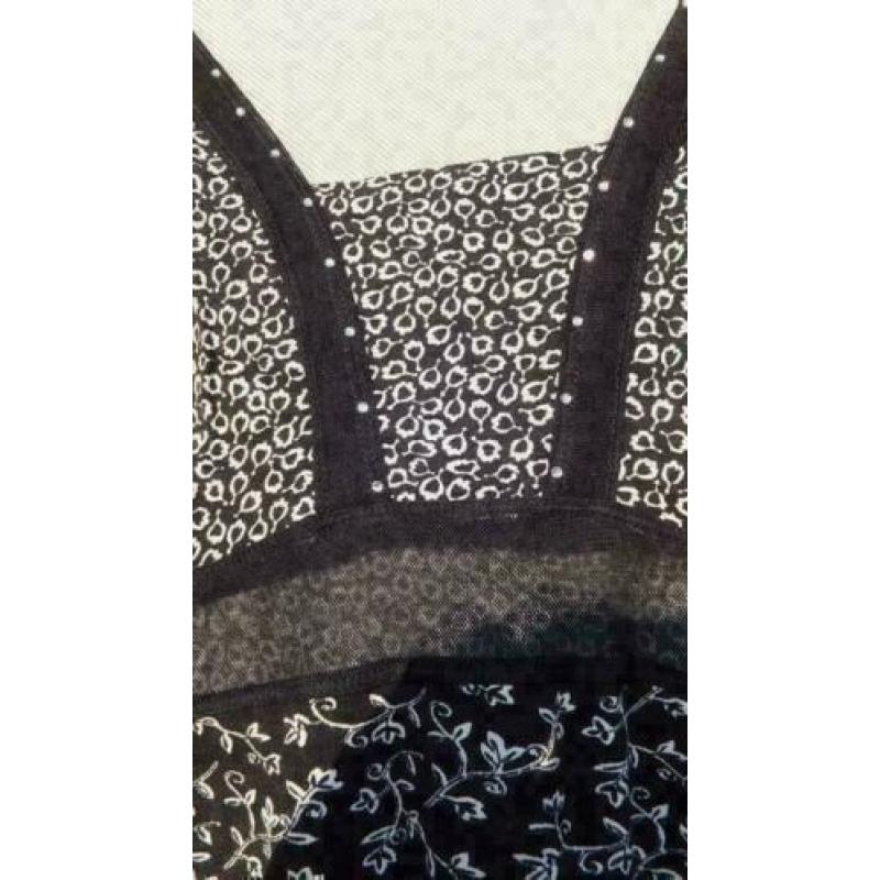ASHLEY BROOKE zwart/wit stretch jurk met strass mt 40