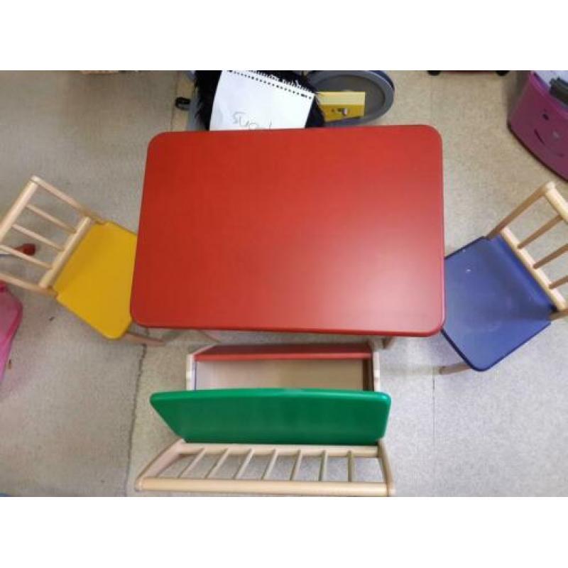 kindervriendelijk gekleurd meubel-set