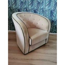 Vintage club fauteuil retro 60s velours