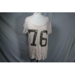 Leuk dames shirt met pailletjes Mt L