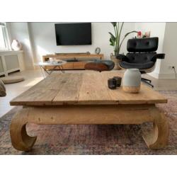 Salon tafel teak houten opium tafel