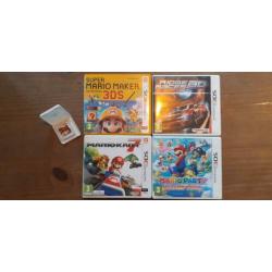 5 games voor 2DS en 3DS + witte opberghoes en lader!