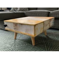 Salontafel gerecycled hout (koffietafel, retro tafel, meubel