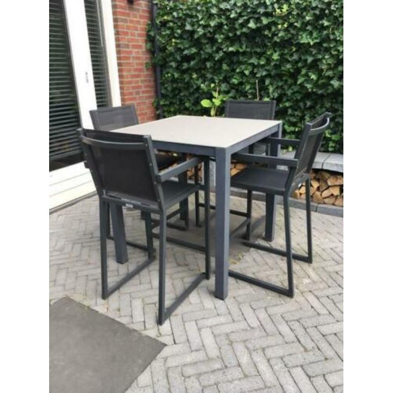 Bellagio barset tuinset grijs aluminium modern/industrieel