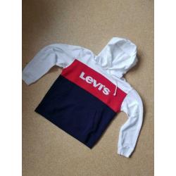 LEVIS dames hoodie rood wit blauw maat S - NIEUW