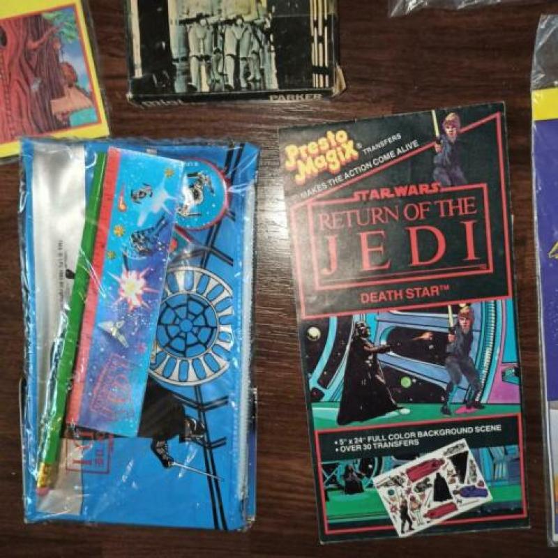 Star Wars vintage merchandise schoolspullen Jar Jar sticky