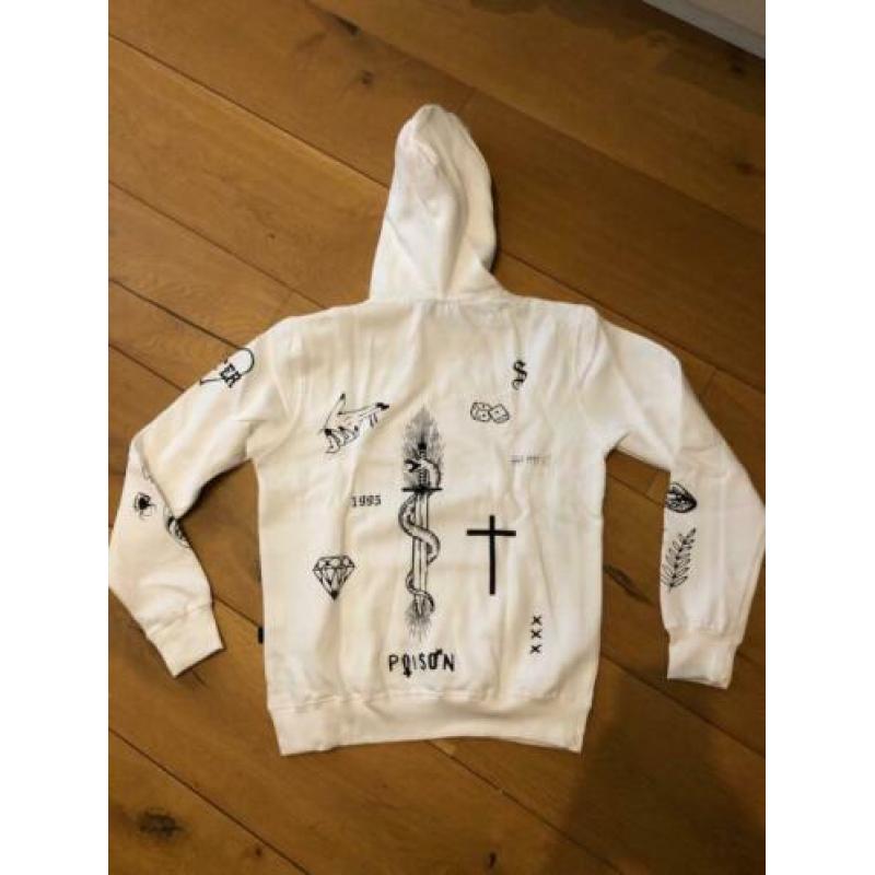 Partij Hoodies wit unisex maat S t/m XL "Nieuw"
