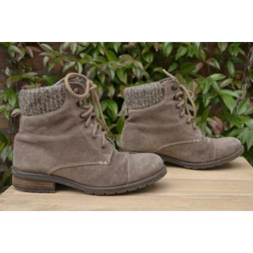 Hush Puppies gevoerde suede veterboots, mt. 37