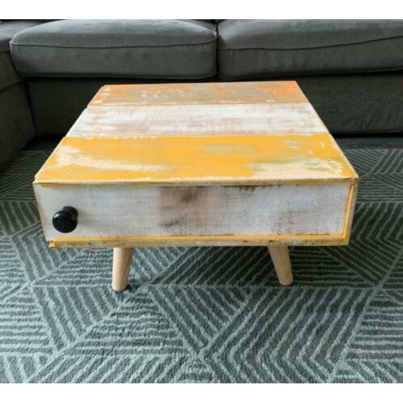 Salontafel gerecycled hout (koffietafel, retro tafel, meubel