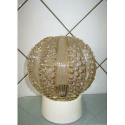 Vintage plafondlamp relief/bubbel glashutte tynell