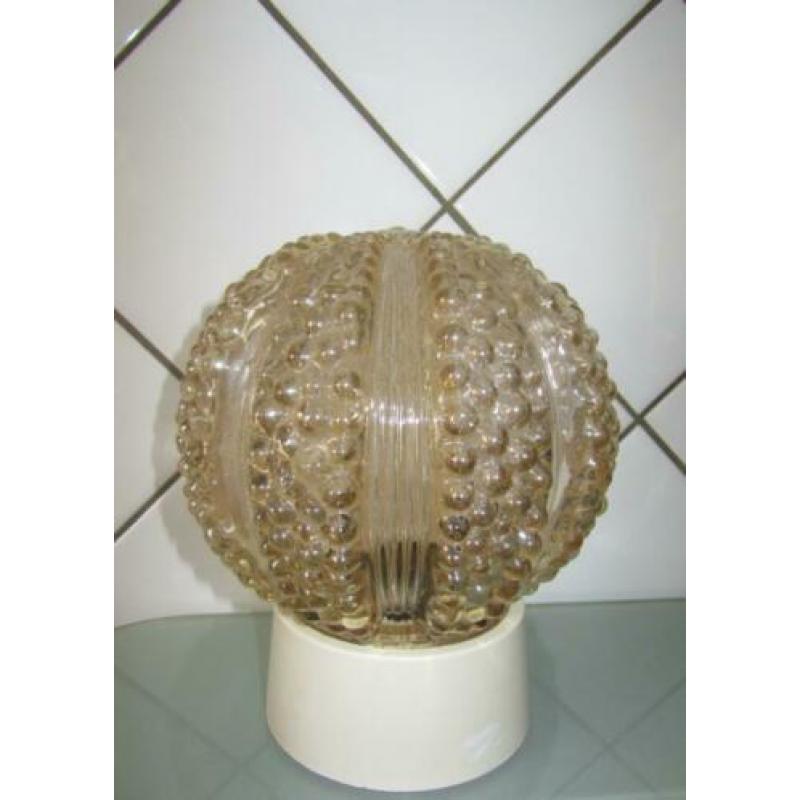 Vintage plafondlamp relief/bubbel glashutte tynell