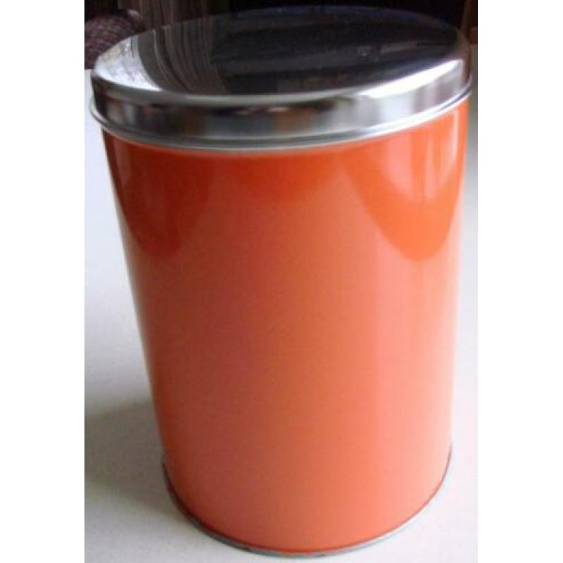 stevig XL retro Brabantia voorraad blik trommel € 1,50